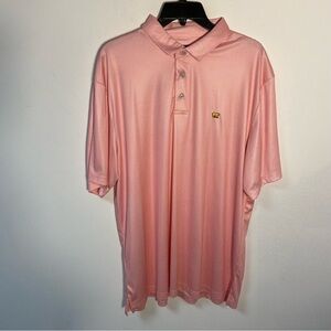 Jack Nicklaus men’s Shirt Golf Polo Golden Bear Pink Short Sleeve XL/TG New